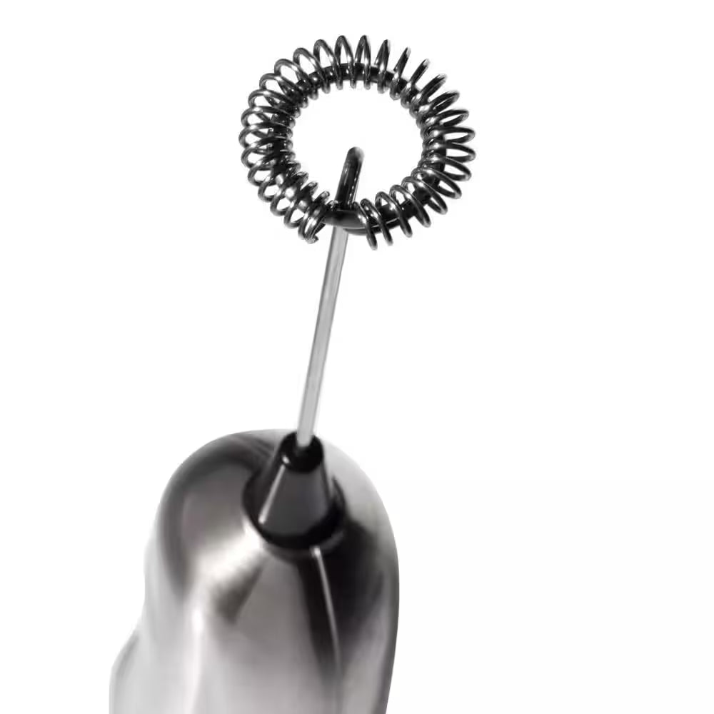 Deluxe Stainless Steel Handheld Milk Frother with Stand and Frothing Pitcher