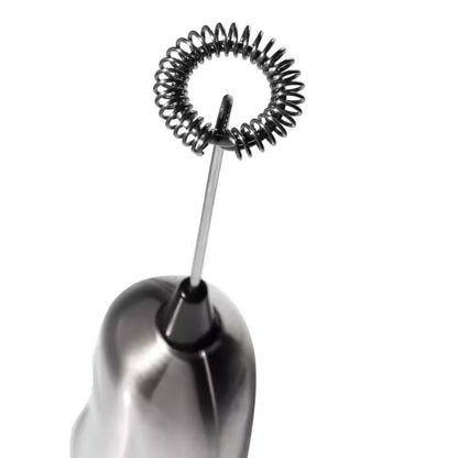 Deluxe Stainless Steel Handheld Milk Frother with Stand and Frothing Pitcher