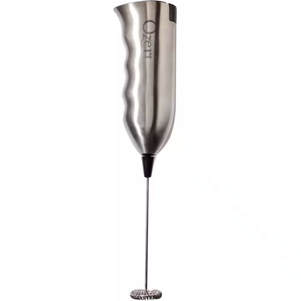 Deluxe Stainless Steel Handheld Milk Frother with Stand and Frothing Pitcher